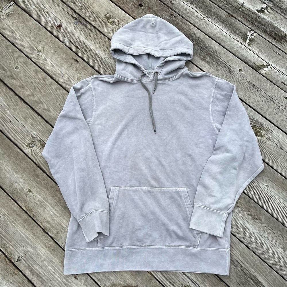 American Eagle Light Grey Basic Hoodie - image 1